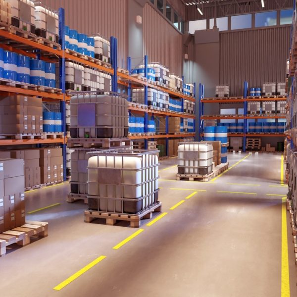 Distribution,Center.,Interior,Of,Logistics,Warehouse.,Distribution,Center,With,Barrels.